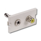 Hubbell IMRSJ1OW Infin-e-Station Module - RCA / 3.5mm Mini Stereo